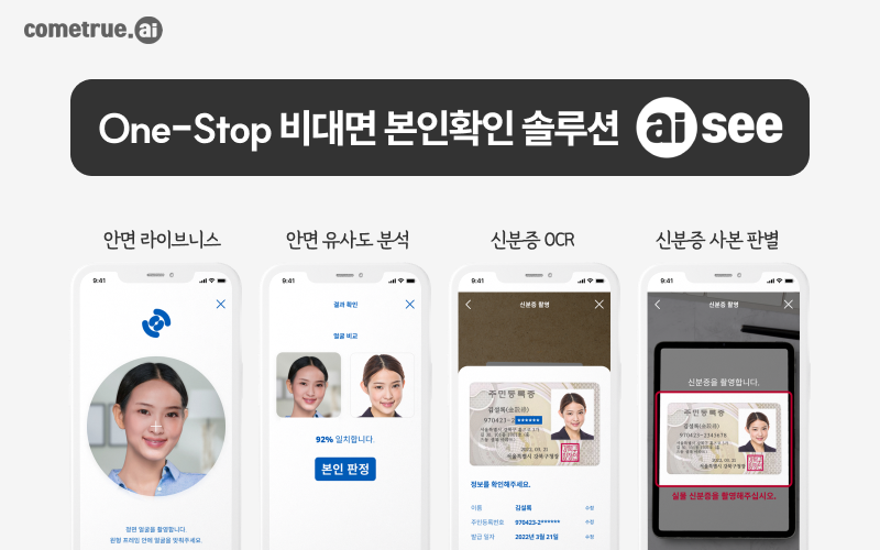 핀테크위크 신분증OCR 안면라이브니스 안면유사도 신분증사본판별 금융사기예방